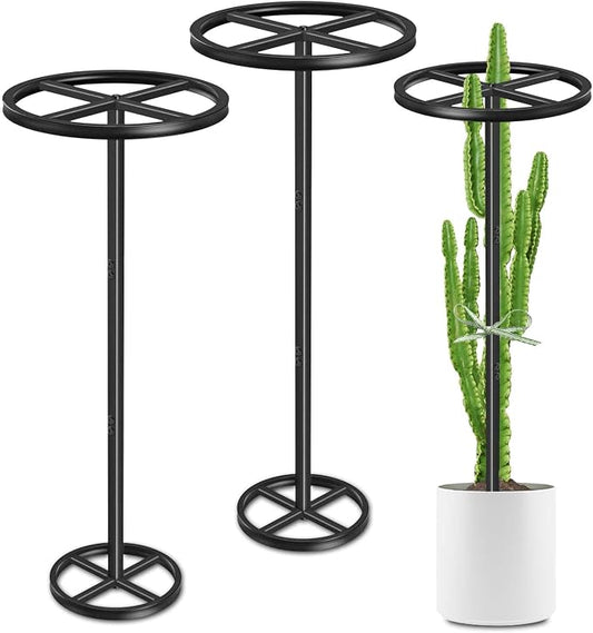 Metal Dragon Fruit Trellis, Adjustable Durable Dragon Fruit Plant Trellis Vertical Indoor Support Frame for Climbing Plants Trees Cactus Garden Outdoor Potted Support, 2 Pcs