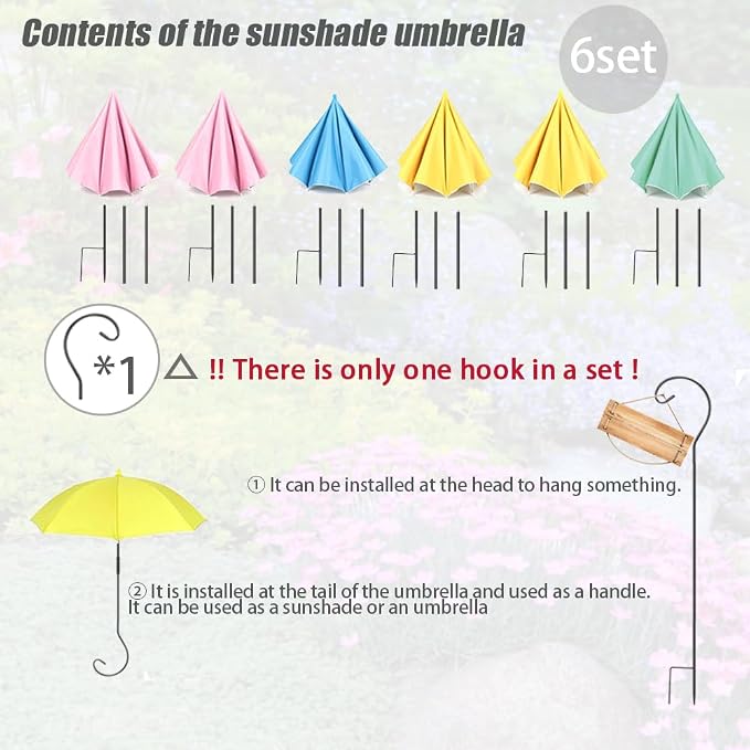 Plant Umbrellas for Outdoor Plants, Garden Beds and Umbrella Shade for Potted Plant, Adjustable Height Provides Shade Cloth for Plants to Protect Their Flowers from Intense Sunlight and Rain(18.8 inches to 35.58 inches)