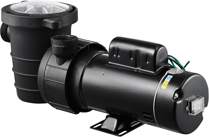 VEVOR Above Ground Pool Pump, 1.5HP/0.35HP, Dual Speed Swimming Pool Pump, High 110 GPM 54 ft Lift, Low 52 GPM 14 ft Lift, 110V 3450 RPM with Strainer Basket, 122°F Max Water Temp, for Hot Tubs Spas