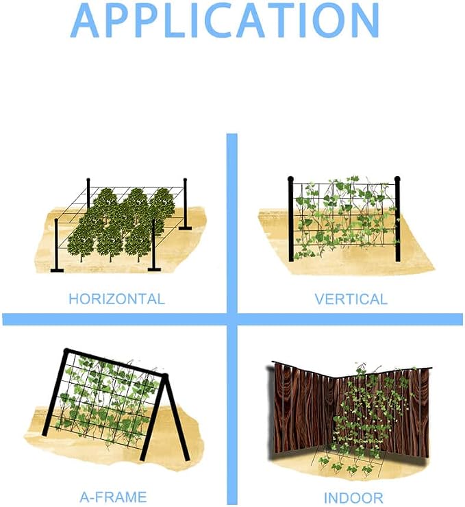 Heavy Duty Green Trellis Netting Roll - 67''x328' Plastic Plant Trellis Net for Climbing Plants