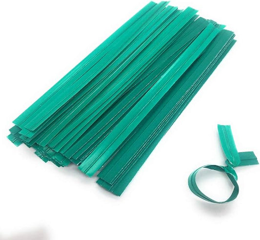 Weststone 2000pcs Plastic/Paper Coated Green Green 7" x 1/4"(6mm) Twist Ties - Won't Rip or Pull Off