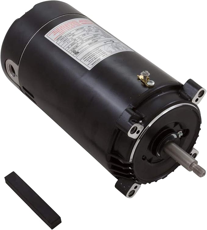 Century UST1102 1-Horsepower Up-Rated Round Flange Replacement Motor (Formerly A.O. Smith) | 56J round flange C-face, 5/8 in shaft, 7/16-20 right hand thread, CCW from the pump end, run capacitor not included