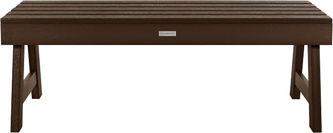 highwood Weatherly Backless Bench, 4-Feet, Weathered Acorn