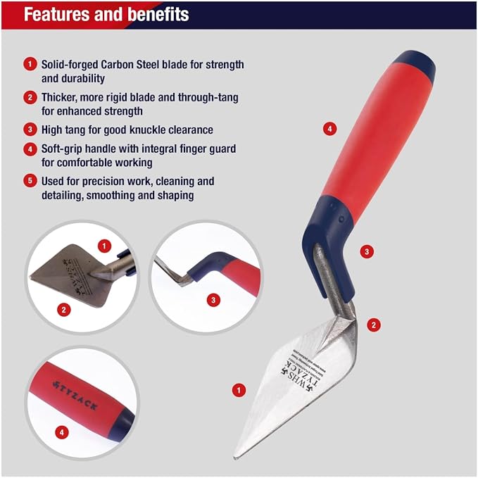 Spear & Jackson Tyzack Archaeology Pointing Trowel, Precision Tool for Excavation and Detailed Digging