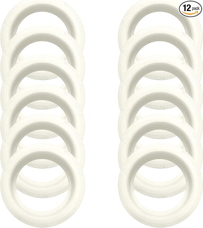 3" HYDROSEAL (12 pack), Flexible Tank Adapter, Pipe-Tank Connector, Curve grommet, Made of TPV: Heat, UV &Chemical resistance, Food grade, No color added, Resilience property, longer service life.