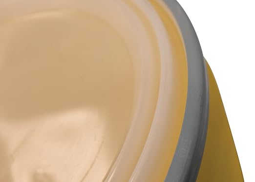 Eagle 20 Gallon Plastic Drum with Lid, Metal Lever-Lock, 30.5"x15.8", Open Head Lab Pack Drum Made of Durable, Lightweight HDPE, Withstands Weather and Chemicals, Made in USA, Yellow, 1623M