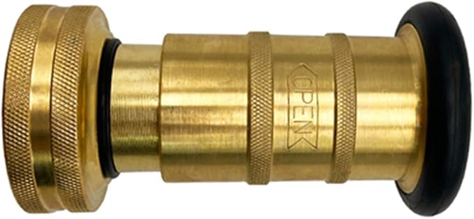 SAFBY Fire Hose Nozzle Brass Fire Equipment Spray Jet Fog (1" NH/NST)