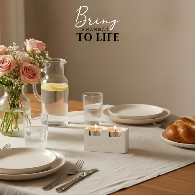 Cube Luxury Candle Holder Set – Modern Décor for Living Room & Dining Table - White