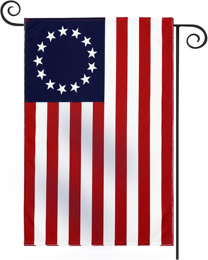 TOPFLAGS Betsy Ross Flag Garden Flags 12x18 Inch Double Side 250 Anniversary 13 Star USA Yard Flag Colonies for Outside Patriotic