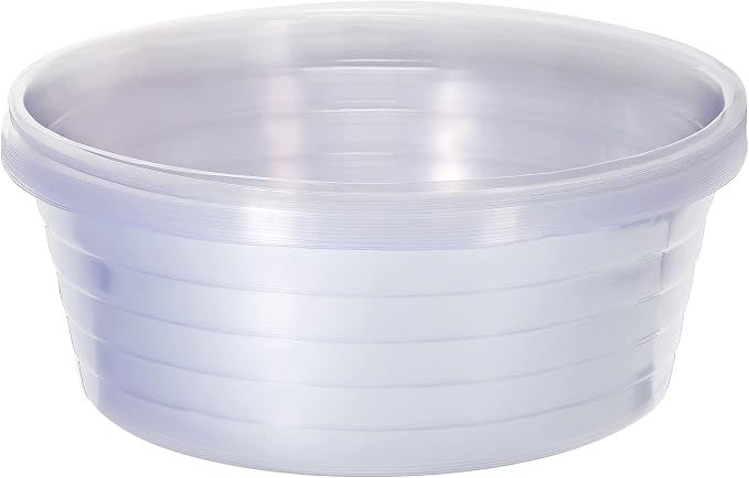 MECCANIXITY Plant Pot Saucer 12 Inch Plastic Round Flower Drip Tray for Indoor Outdoor, Clear Pack of 20