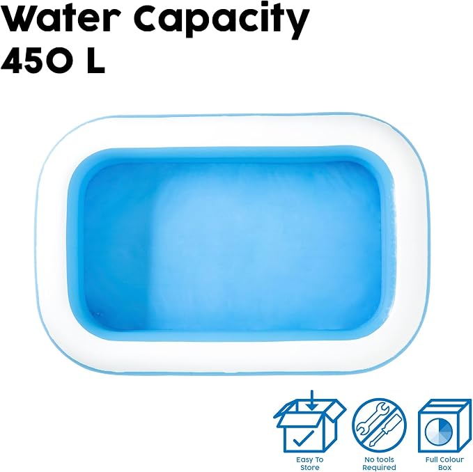 Bestway Toys Domestic Blue Rectangular Family Pool, 105.91 * 69.60 * 20.08