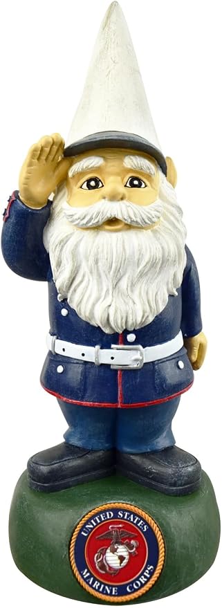 Red Carpet Studios Officially Licensed Military Garden Gnome, 13.25" Tall, United States Marines