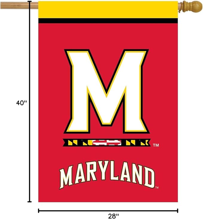 Briarwood Lane House Flag 40x28 For Outdoor Maryland Terrapins NCAA Licensed House Flag