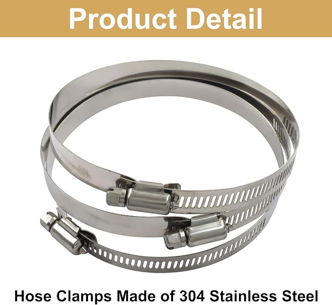 4 Inch 3-Way Duct Splitter | Y Shape Connector, Includes 3 Hose Clamps, Exhaust Fan Hose, For Dryer Vent/Household