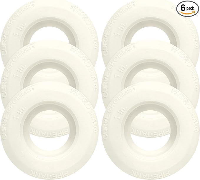 1 inch Hydroseal flexible tank adapter TPV Grommet bulkhead connector, Leak-Proof aquarium bulkhead fitting for 1'' PVC Pipe, Tanks, Hydroponics, Aquaculture, Filtration & Drainage, No-Glue Push-Fit