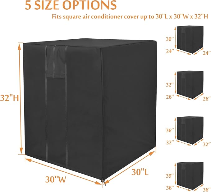 Central Air Conditioner Covers for Outside Units 30"L x 30"W x 32"H