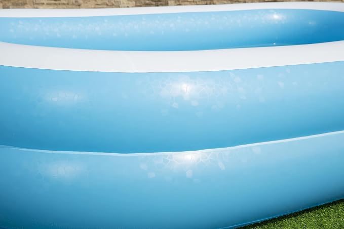 Bestway H2OGO! Blue Rectangular 8'6" Inflatable Family Pool | Perfect for Kids, Ages 6+
