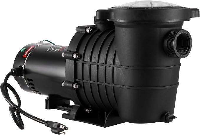 VEVOR Above Ground Pool Pump, 1.5 HP, 100 GPM Single Speed Swimming Pool Pump, 110V/240V 3450 RPM 50.9 ft Max Head Pool Pump with Filter Basket, for Above Ground Pools Hot Tubs Spas