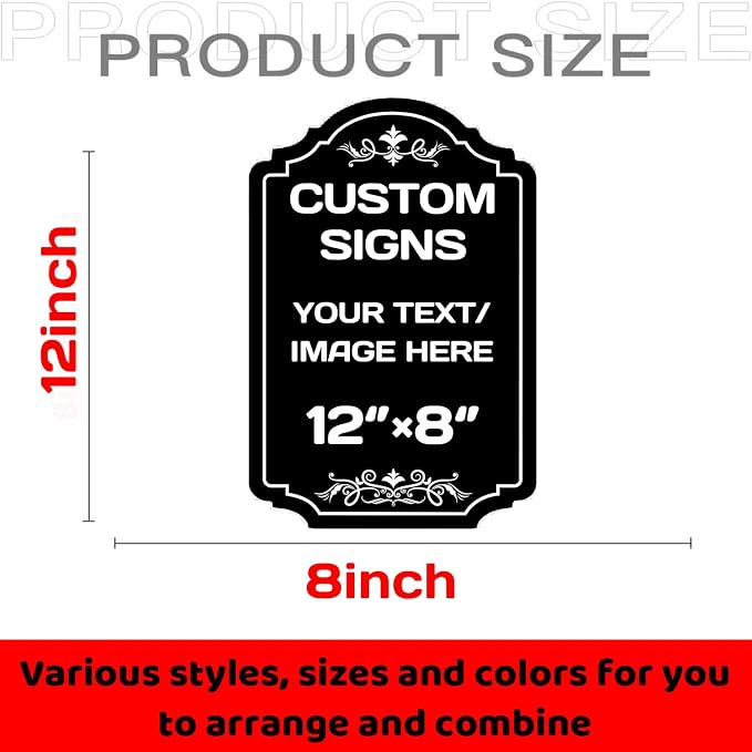 custom garden signs,Aluminum Weatherproof Metal Sign Multiple Sizes Personalized Text And picture Here,hazard sign,garden sign,custom door sign,Customised business signs