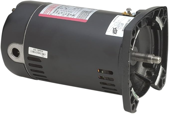 A.O. Smith SQ1102 1 HP, 3450 RPM, 1.65 Service Factor, 48Y Frame, Capacitor Start, ODP Enclosure, Square Flange Pool Motor