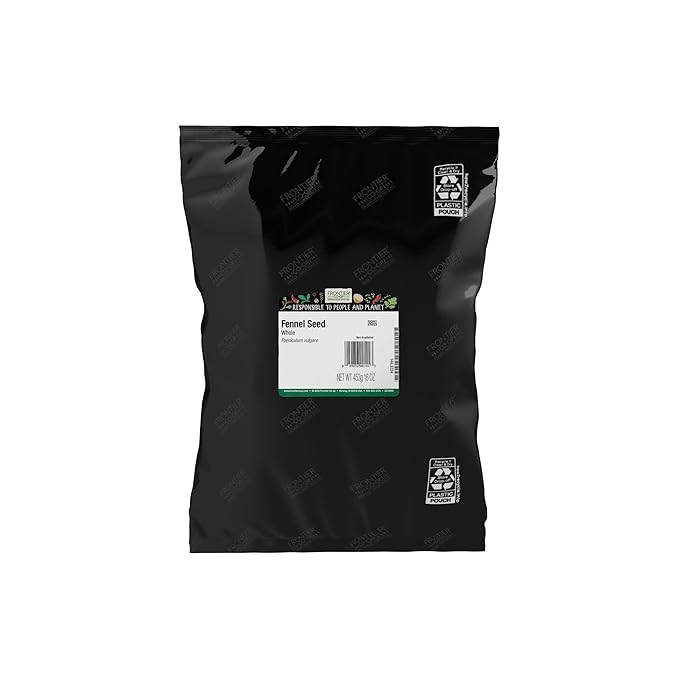 Frontier Co-op Whole Fennel Seed, 16-Ounce Bulk, Mild Sweet Flavor, Aromatic, Reminiscent of Licorice, Kosher