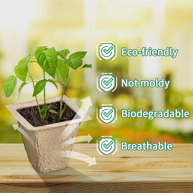 240 Cells Seed Starter Tray, 20 Pack Seed Starter Kit for Planting Seeds, Biodegradable Peat Pots, Value Germination Kit with 200 Plant Labels, 2 Transplanting Tools, 1 Spray Bottle