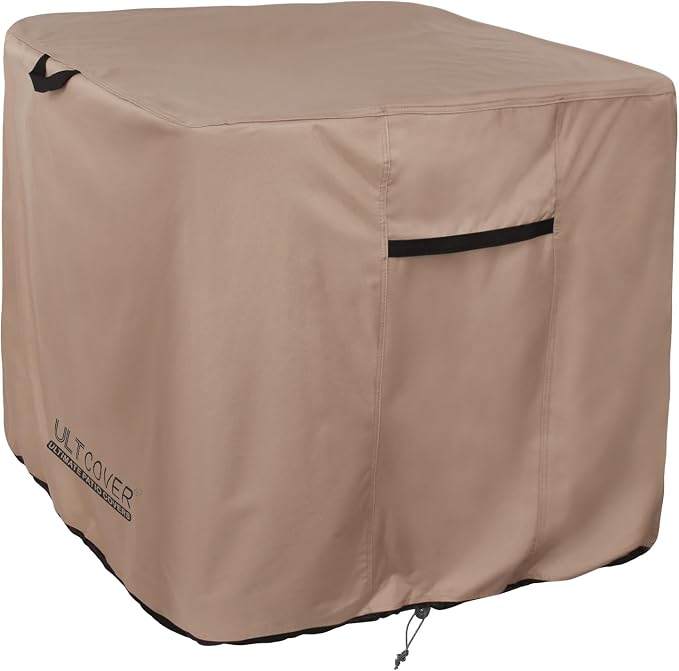 ULTCOVER Waterproof Square Air Conditioner Cover for Outside AC Units Size Upto 34W x 34D x 25H inch