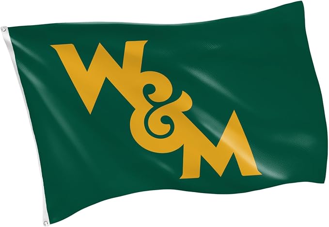 NCAA William & Mary Flag with Grommets, 3'x5' W&M Tribe Outdoor College Flags & Banners for Garden Patio Indoor Wall Décor