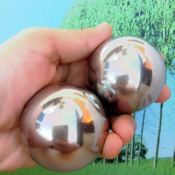Stainless Steel Gazing Ball, Mirror Polished Hollow Ball Reflective Garden Sphere, Floating Pond Balls Seamless Gazing Globe for Home Garden Ornament Decorations (8CM X 4PCS)