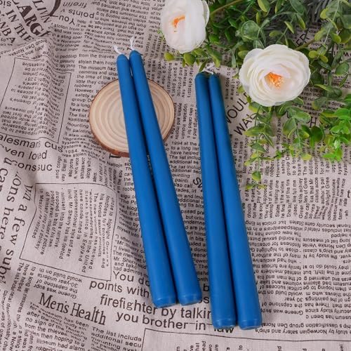 Viyffo Taper Candles, 10 Inch, 4 Pack, Cornflower Blue – Unscented - Image 3