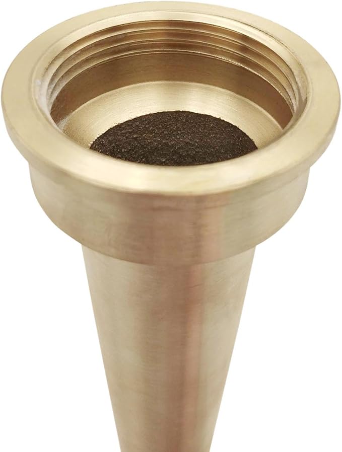 SAFBY Brass Fire Equipment, Plain Hose Nozzle, 2" NPSH (NPT), 12" Length, 9/16" Orifice (2" NPSH/NPT)