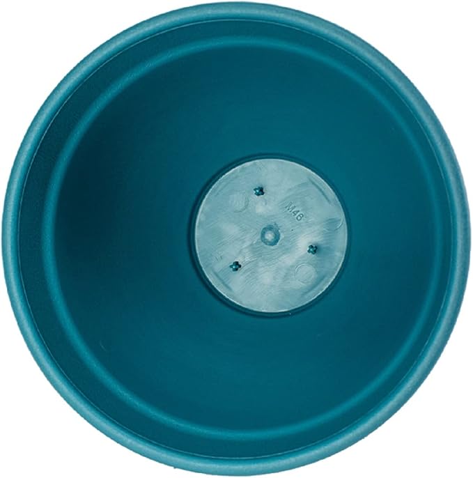 The HC Companies Rings Flower Planter - Self Watering Plant Pots for Herbs & More - Round Lightweight Outdoor & Indoor Planter (16" Blue, Pack of 2)