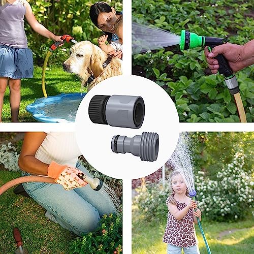 Hourleey Garden Hose Quick Connector 3/4 Inch Plastic Garden Hose Quick Connect Fittings Male and Female Connectors Water Hose End Adapters, 6 Sets - Image 7