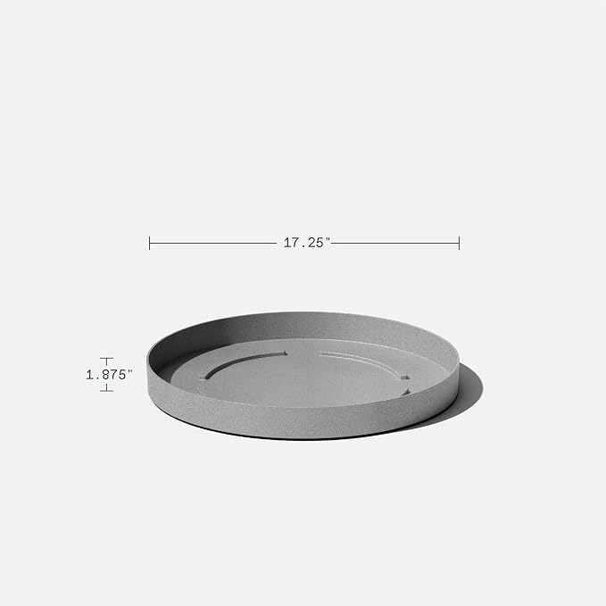 Veradek Mason Series Lima Planter - Round Planter for Indoor or Outdoor Porch/Garden | Made from Plastic-Stone Composite with Drainage Holes | Modern Décor for Succulents, Flowers, Small Plants