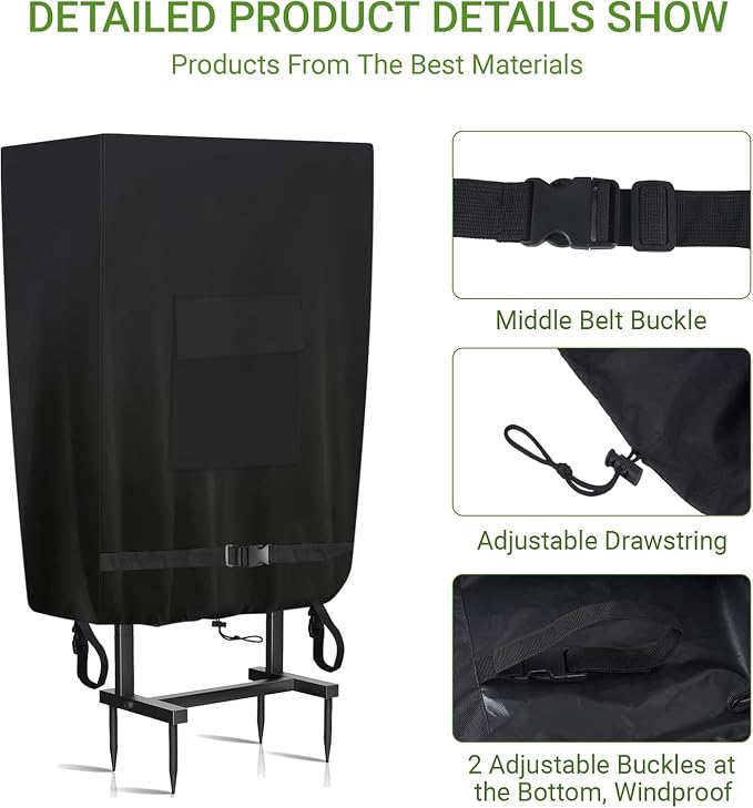 Garden Hose Holder Cover, Extends Hose & Hose Holder Lifespan, Weatherproof Protection against Rain, Sun & Snow, Universal Fit for Hose Hangers (Black)