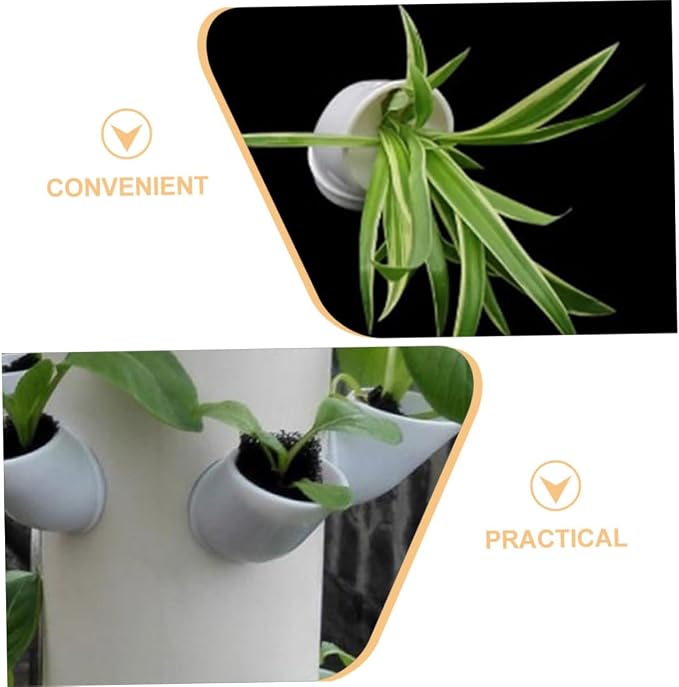 12Pcs Hydroponic Planting Cups Vertical Soilless Culture Tubes for Indoor Balcony Vegetable Gardening Window Farming System 2.83X1.49X1.49In