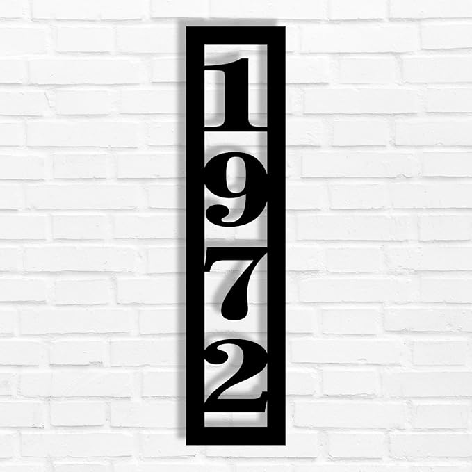 Vertical House Numbers For Outside Modern Custom Metal Address Numbers For House Personalized Address Signs For Houses Numbers For House Address Outside Address Plaques House Signs For Outside