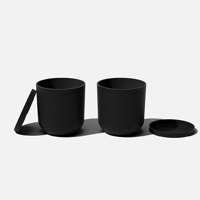 Veradek Mason Series Lima Planter - Round Planter for Indoor or Outdoor Porch/Garden | Made from Plastic-Stone Composite with Drainage Holes | Modern Décor for Succulents, Flowers, Small Plants