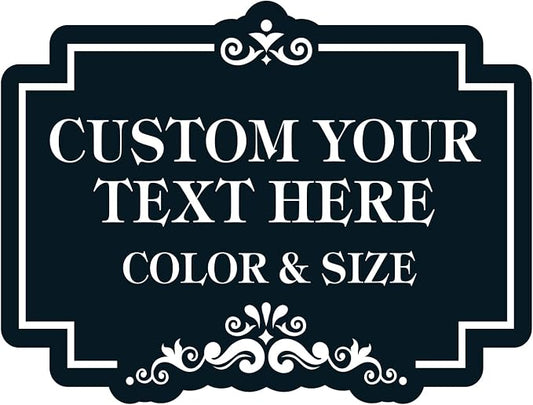 Custom Sign Outdoor Metal - Personalized Sign for Outside House,Deliver Delivers,Road,Pool,Yard,Garden,Porch,Backyard,Business,Fade Resistant Highly Visible 15 x 10 inch