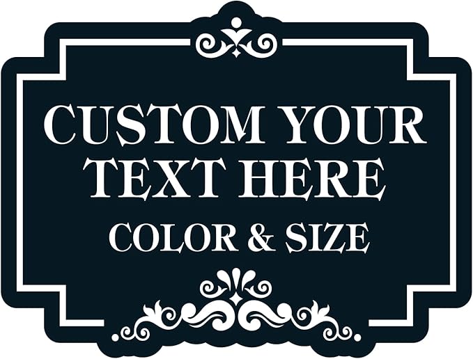 Custom Sign Outdoor Metal - Personalized Sign for Outside House,Deliver Delivers,Road,Pool,Yard,Garden,Porch,Backyard,Business,Fade Resistant Highly Visible 10 x 7 inch