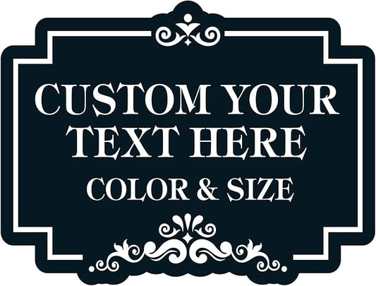 Custom Sign Outdoor Metal - Personalized Sign for Outside House,Deliver Delivers,Road,Pool,Yard,Garden,Porch,Backyard,Business,Fade Resistant Highly Visible 10 x 7 inch