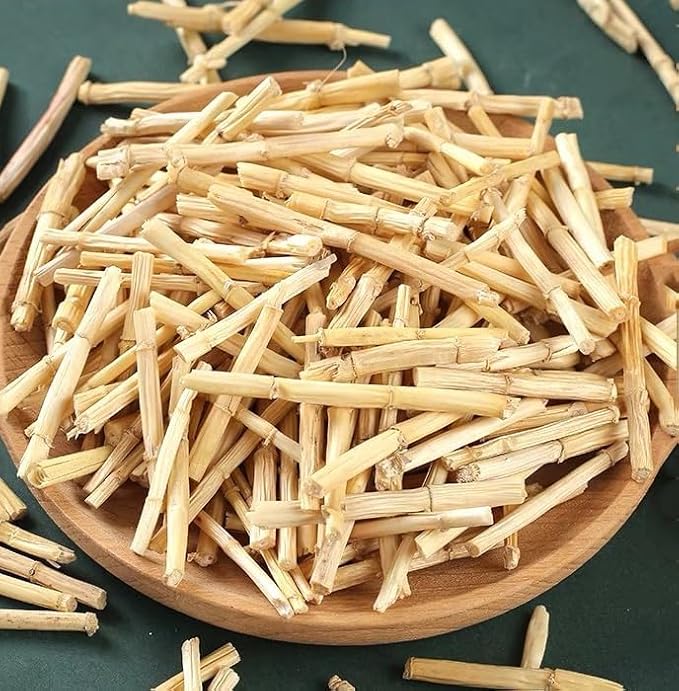 Lalang Grass Rhizome- Pure Natural Chinese Herbal Medicine-Dried Cogon grass root 白茅根3.53oz/100g Used for making soup-Brewing tea-Bai Mao Gen (Cogon grass root)
