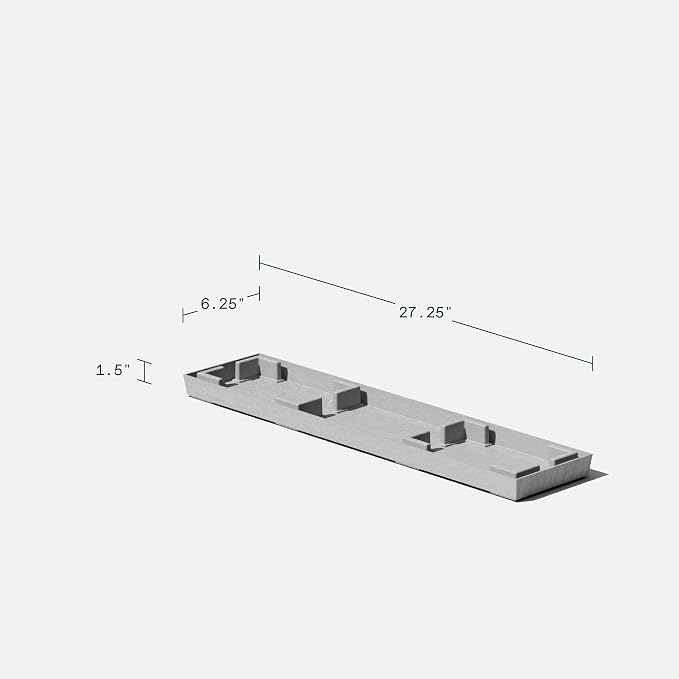 Veradek Midori Long Trough Planter (Light Grey, 31 inch - 2 Pack with 2 Saucer Trays)
