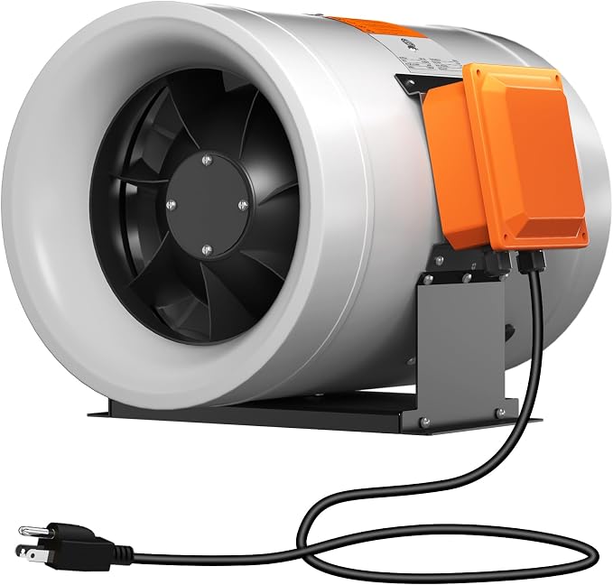 16 inch Inline Duct Fan 2875CFM Constant Speed Ventilation Exhaust Fan - For Heating/Cooling Booster, Grow Tents, Hydroponics, with NSK/SKF Bearings, ETL Listed