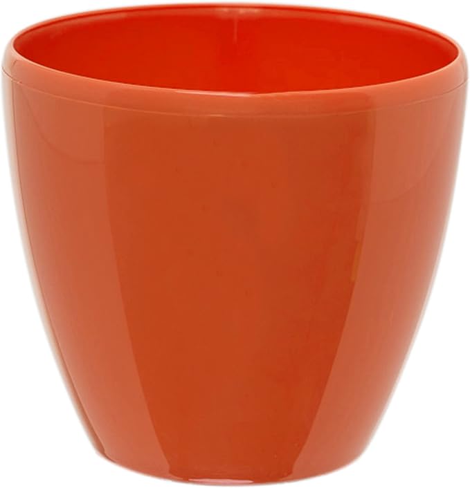 DECOPOTS - 3 Pack Self Watering Planter - Indoor/Outdoor Decorative Flower Pot with Drainage Cartridge and Water Level Indicator (6.7", Poppy Red)