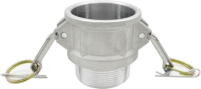 SAFBY Fire Hose Nozzle NPSH/NPT Thermoplastic Fire Equipment Spray Jet Fog with Aluminum Female and Male Fitting (1 inch thermoplastic set)