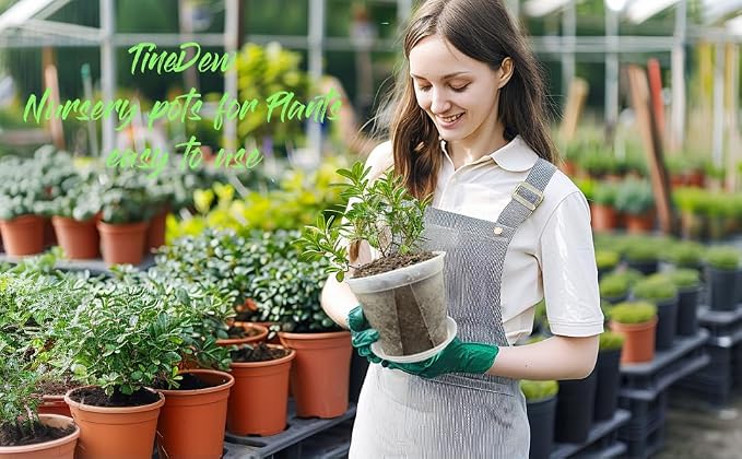 8 pcs 5/6/7/8 inch Large Clear Nursery pots for Plants with Saucers,Thick Plastic Nursery pots for Plants with Drainage Holes for Monstera Plant Live,Ariod,etc