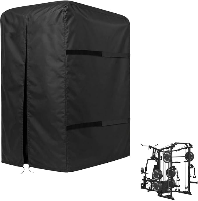 Gym Rack Cover with Waterproof Zipper for Squat Rack 47"-110"W | Waterproof Dustproof Heavy Duty Oxford Fabric,Gym Equipment Storage Cover for Workout Machine Outdoor Use