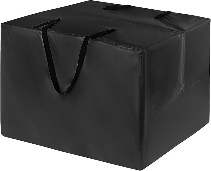M METERXITY Outdoor Patio Cushion Storage Bags, 32" x 32" x 24" (L x W x H) Furniture Cushion Storage, Garden Furniture Cushion Carrying Bags for Storage Items [Black]