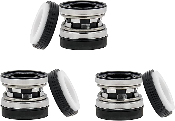 3 Pack PS-3890 Mechanical Shaft Seal Compatible with Jandy Zodiac Pool Pump R0479400 Replacement for Stealth PlusHP FloPro ePump Series Ceramic and Stainless Steel Pool Pump Seal Repair Kit